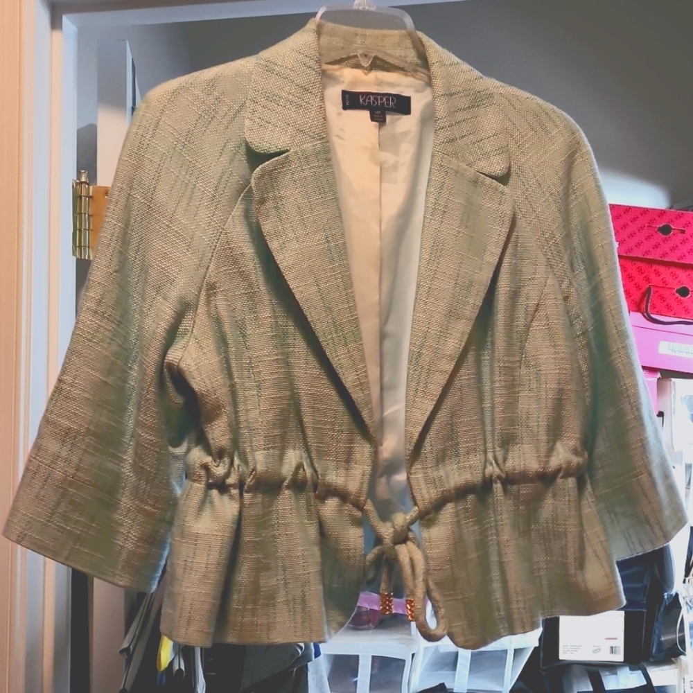 14P Kasper cinched Waist Jacket